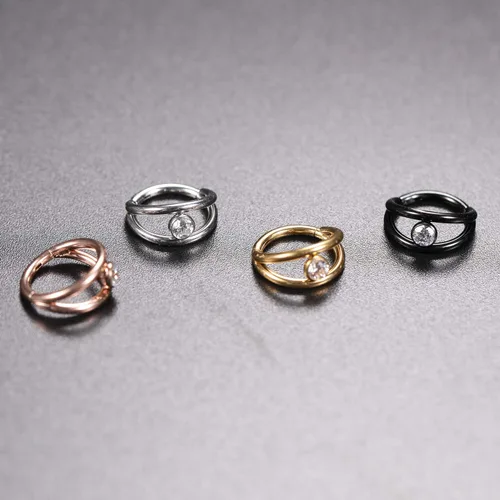 Vista 7 de Anillo Clicker de Acero Quirúrgico 316L para Tabique Nasal, Aro para Nariz, Aro Durmiente, Pendiente de Aro, Hélix, Rook, Conch, Cartílago, Daith