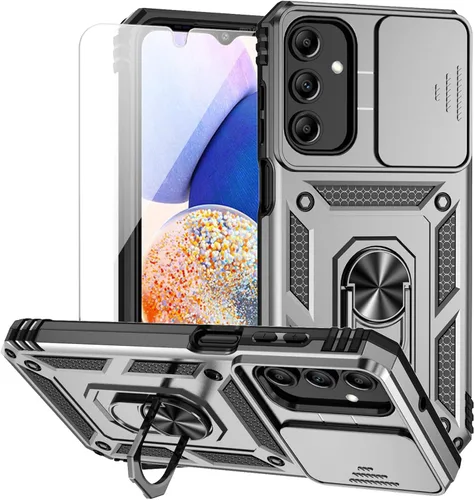 Vista 10 de Funda para Samsung Galaxy A15 5G con cubierta para lente de cámara, protector de pantalla HD, doble capa de grado militar, probada contra caídas
