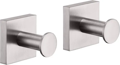 Vista 18 de KOKOSIRI Ganchos para bata, ganchos para toallas de baño, para pared, armario, cocina, toallas colgantes, accesorios de baño, color negro con acero