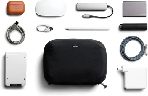 Vista 7 de Bellroy Lite Tech Kit, organizador de viaje electrónico, color negro