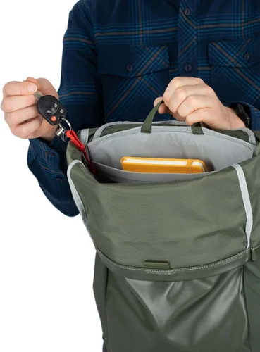 Vista 12 de Osprey Mochila para portátil Transporter con tapa enrollable, color azul Venturi Venturi Azul