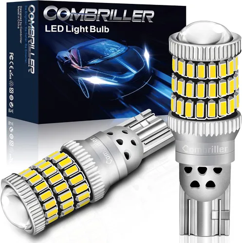 Vista 13 de Combriller 3157 Bombilla LED blanca 6000K, 3056 3156 3057 4157 LED con proyector de repuesto para luces LED de reversa, bombilla de señal de giro