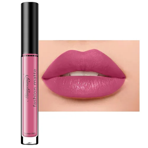 Vista 17 de Maquillaje de lápiz labial líquido gótico mate de Halloween, taza antiadherente impermeable y brillo de labios de larga duración, lápices labiales A1