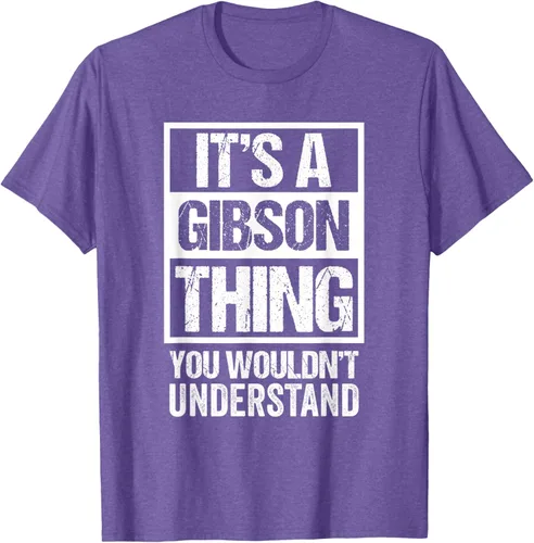 Vista 6 de It's A Gibson Thing You would Not Understand - Camiseta con nombre familiar, Negro, S
