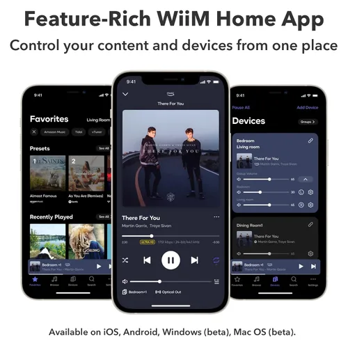 Vista 6 de WiiM Amp Pro: Amplificador de transmisión multihabitación Compatible con Google Cast, Alexa HDMI, control de voz Transmisión desde Spotify