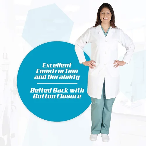 Vista 7 de M&M SCRUBS Bata blanca de laboratorio de mujer, XS, Blanco