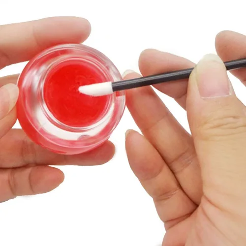 Vista 2 de 200 unids/set cepillos de labios desechables maquillaje cepillo lápiz labial brillo varitas aplicador herramienta maquillaje belleza herramientas