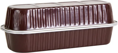 Vista 21 de Restaurantware - Mini moldes para pasteles de 6.8 onzas, 6.5 x 2.6 x 1.2 pulgadas, 100 tazas redondas para hornear, desechables, con tapas de Café