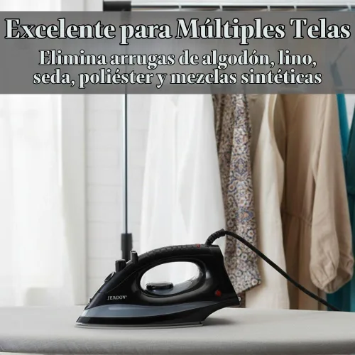 Vista 4 de JERDON Hotel Iron - Tamaño mediano, apagado automático, 1200 vatios - Negro
