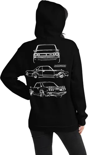 Vista 3 de 1971 Datsun Skyline GTX Hakosuka GT-R JDM Collector Car Sudadera con capucha unisex