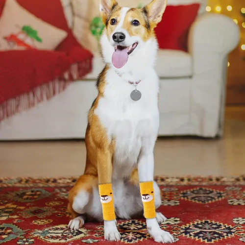 Vista 5 de Fundas elásticas de punto cálido, manga de codo para perro, protector de codo de mascota para perros y gatos pequeños, medianos