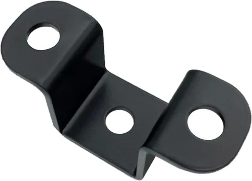 Vista 6 de 6 abrazaderas de tubo cuadrado de 1 x 1 pulgada, soporte de metal en forma de U de 1 pulgada, soporte de abrazadera de acero en U para montaje, negro