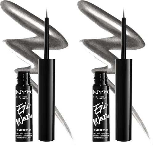 Vista 14 de NYX PROFESSIONAL MAKEUP Epic Wear - Delineador líquido de larga duración, impermeable, color negro