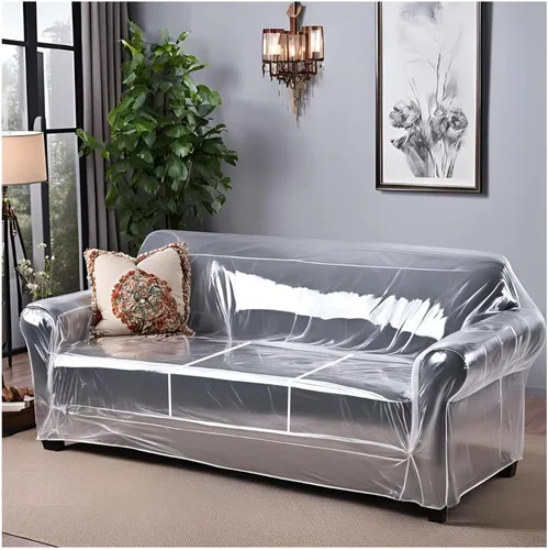 Vista 8 de Evelots - Funda de sofá biplaza de plástico transparente - Funda de vinilo gruesa y resistente de 2 asientos para proteger contra los arañazos