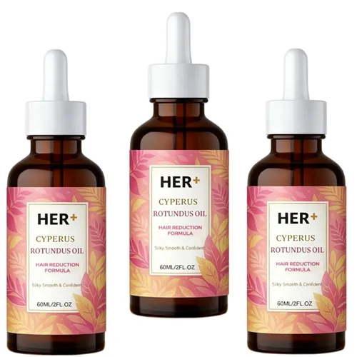 Vista 8 de Her+ Cyperus Rotundus Oil, suero de depilación de 2.0 fl oz, aceite de depilación, hidratante y calmante para una piel de aspecto suave con menta