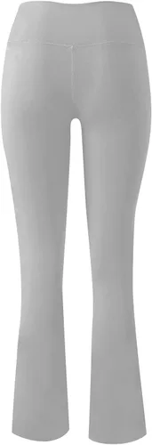 Vista 4 de Leggings de cintura alta para mujer, pantalones de yoga cruzados, pierna acampanada, corte de bota, pantalones deportivos con parte inferior