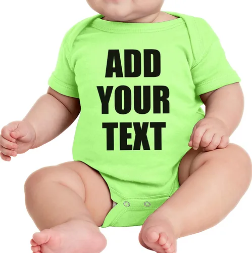 Vista 2 de TEEAMORE Body personalizado para bebé, añade tu texto para bebé niña y niño