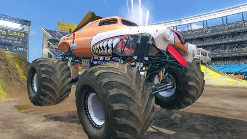 Vista 3 de Monster Jam 3 Path of Destruction with Grave Digger Steering Wheel Peripheral - Nintendo Wii