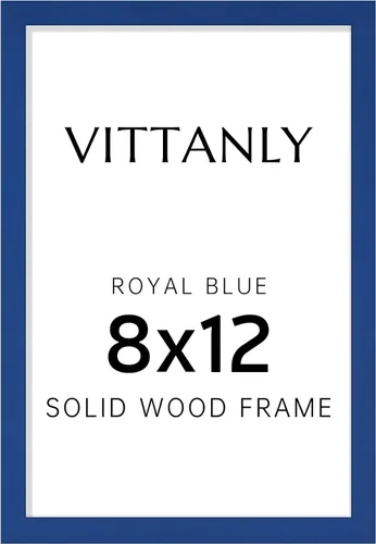 Vista 65 de Vittanly - Marco de fotos de 4 x 6 pulgadas de madera maciza con plexiglás, incluye paspartú de 3,5 x 5, para colgar en la pared o poner sobre una
