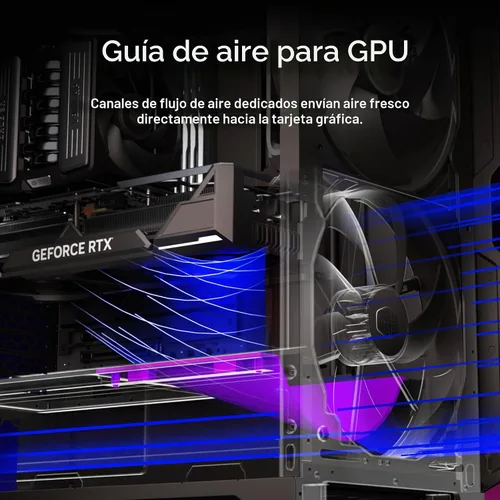 Vista 5 de Cooler Master HAF II 500 ATX PC Case, High Airflow Dual 220mm + 180mm Fans
