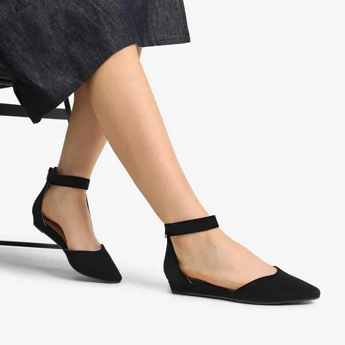 Vista 5 de Dream Pairs - Zapatos de plataforma baja con correa en el tobillo para mujer