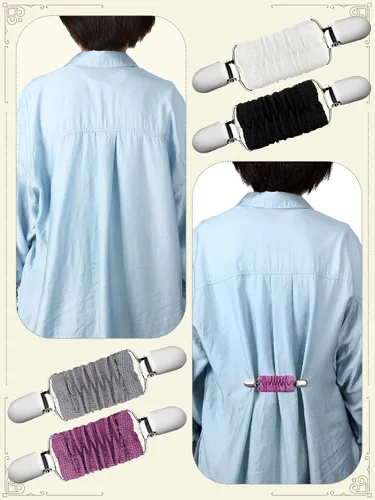 Vista 6 de 4 clips de vestir para vestidos, clip tensor para ajustar la espalda, clips de suéter para cárdigans, clips para mujer