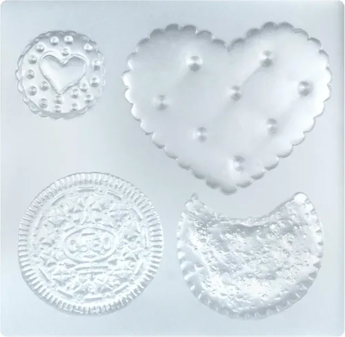 Vista 3 de Funshowcase Molde de silicona de galletas lindas para fondant, resina epoxi, arcilla polimérica, proyectos de manualidades