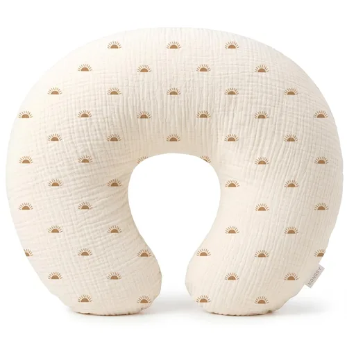 Vista 13 de Konssy Fundas de Almohada de Lactancia de Muselina, 100% Algodón Suaves y Adorables Fundas para Almohadas de Lactancia, Fundas Deslizables