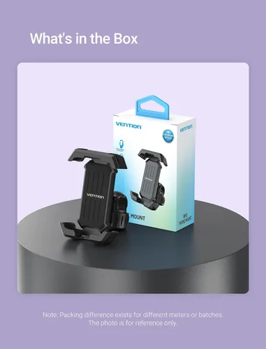 Vista 6 de VENTION Soporte de teléfono móvil para bicicleta, soporte de teléfono para bicicleta, bloqueo automático 1s, rotación de 360°
