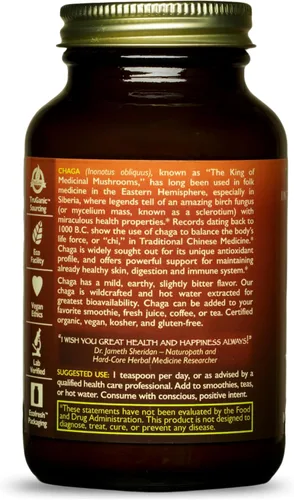Vista 3 de HealthForce SuperFoods Integrity Extracts Chaga - Polvo - 2.47 oz