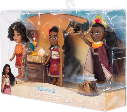 Vista 6 de Disney Set de regalo Moana 2: muñecas pequeñas Moana, Loto y Matangi