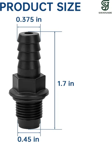 Vista 3 de Condensate Pumps CV-10 Check Valve for Little Giant 1 Pack