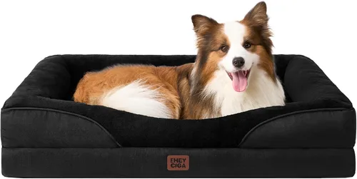 Vista 36 de EHEYCIGA Cama ortopédica para perros medianos, sofá cama de espuma viscoelástica con lados, forro impermeable y funda extraíble lavable, sofá