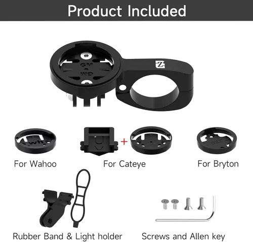 Vista 5 de Soporte para computadora de bicicleta para Garmin, barras Aero Bar, soporte de computadora GPS, tamaño compatible con manillar de 0.874 in y 0.882