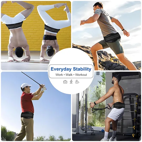 Vista 5 de SI Joint Belt para hombres – Cinturón fuerte de apoyo pélvico y de cadera con correas laterales ampliadas – Alivio del dolor sacroilíaco