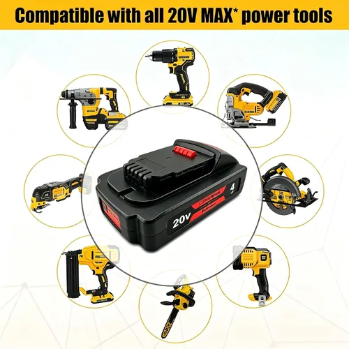 Vista 3 de BatPower 4.0Ah 20V Battery 21700 Cell Replacement Compatible with DeWALT 20 Volt MAX XR Lithium-Ion Cordless Tools, High Performance Slim Compact