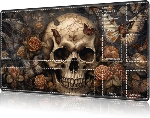 Vista 34 de Tapete de juego para MTG Card Playmat con zona, tapete de juego para MTG TCG de 24 x 14 pulgadas, tapete de juego antideslizante para tablero