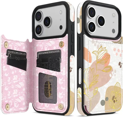 Vista 27 de NNH Funda tipo cartera compatible con iPhone Xs Max con bloqueo RFID, ranuras para tarjetas, folio de piel sintética, función atril, doble cierre