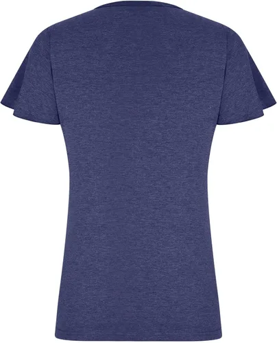 Vista 4 de Lastesso Camisetas de moda de verano para mujer, manga corta, cuello en V, blusas sólidas sueltas con volantes
