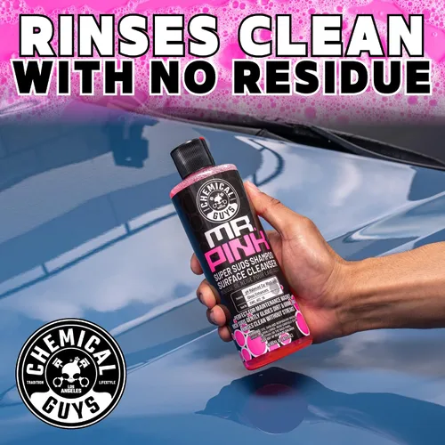 Vista 3 de Chemical Guys Mr. Pink - Kit de guantes de lavado de jabón y chenilla para lavado de autos