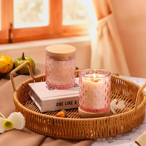 Vista 7 de Paquete de 2 velas aromáticas de rosas para decoración del hogar