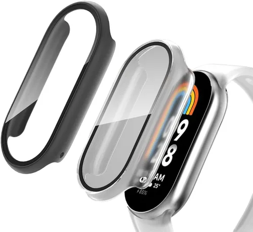 Vista 9 de Yrzper Compatible con Xiaomi Mi Band 8/NFC Protector de pantalla Ultra delgado HD vidrio templado Funda de protección de pantalla de cubierta dura