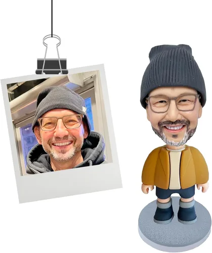 Vista 18 de Figuritas personalizadas de bobblehead de golfista para regalo para hombre, regalos personalizados del día de San Valentín a partir de fotos Golfer