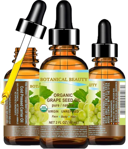 Vista 8 de Aceite orgánico de semillas de uva. Aceite portador 100% puro, natural, sin diluir, virgen, sin perfume, orgánico certificado, prensado en frío