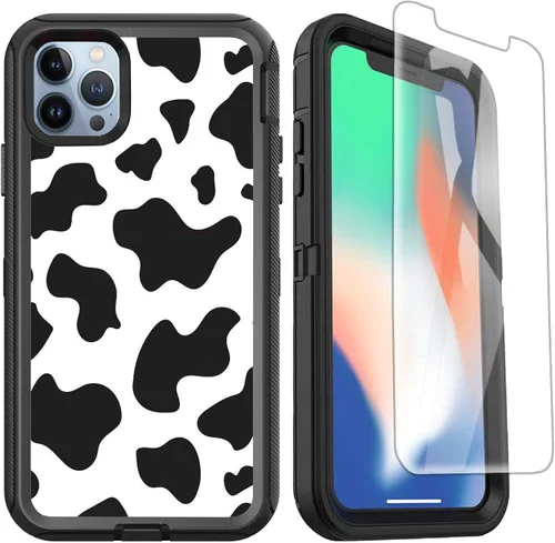 Vista 10 de Funda compatible con iPhone 13 Pro con protector de pantalla, diseño de bandera americana antigua para hombres y niños, 3 capas, resistente, a