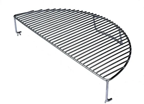Vista 9 de Rejilla de cocción de parrilla de carbón SnS Grills EasySpin, de acero inoxidable 304, apertura grande con bisagras, perfecta para cocción de 2