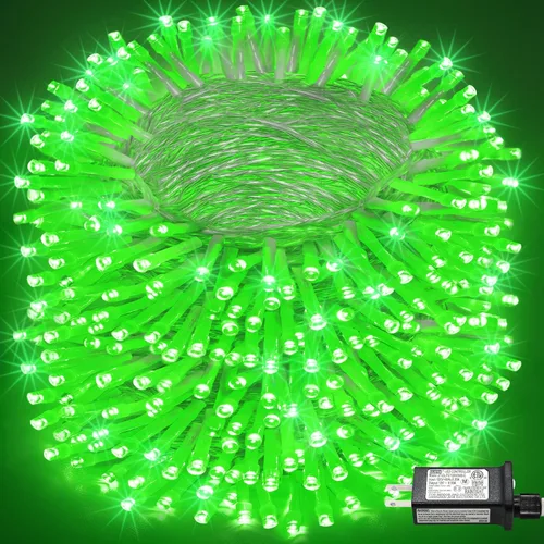Vista 14 de Tira de 200 luces LED de 66 pies para exteriores, luces de Navidad conectables para interiores, cable transparente, impermeable, 8 modos de luces