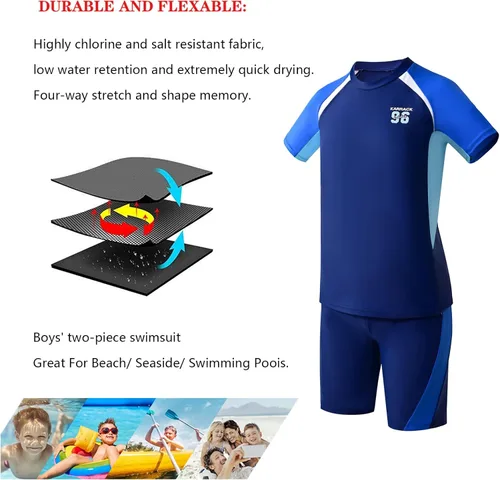 Vista 4 de karrack Traje de baño de dos piezas con protección solar UPF 50+ para niños