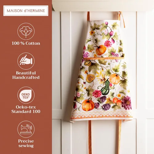 Vista 216 de Maison d' Hermine Delantales para mujer con bolsillo, 100% algodón (27.50 x 31.50 pulgadas)