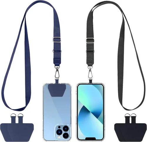 Vista 9 de CACOE Cordón para Teléfono 2 Piezas Correa Ajustable para el Cuello, 4 Piezas Parches, Cordones para Teléfono de Poliéster Multifuncionales